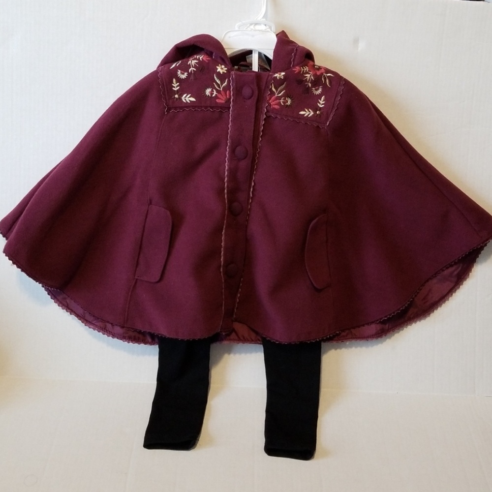 3T Toddler Tahari Poncho Cape and Pants set